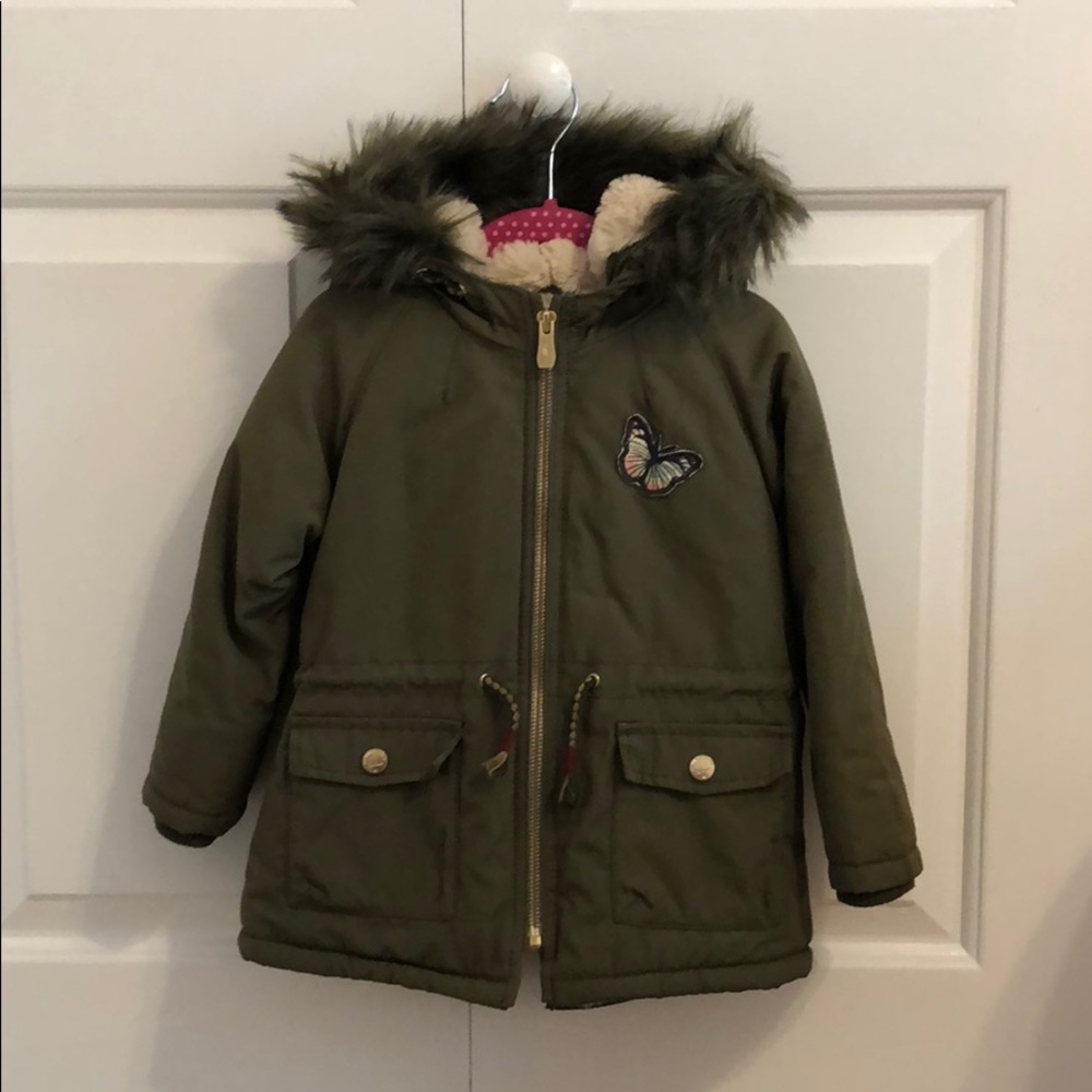 Zara BabyGirl faux fur lined parka